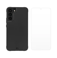 Case-Mate Protection Pack Tough Case and Glass Screen Protector for Samsung Galaxy S22 Plus-Black