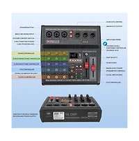 Pyle 3-Channel Audio Mixer With Usb Interface, Built-in Fx Processor, MP3 Player, Xlr & 6.35 Jack Connectors