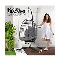 SereneLife Foldable Egg Chair