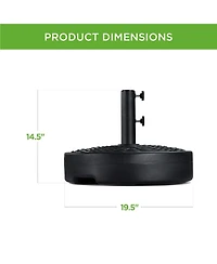 Best Choice Products Fillable Plastic Patio Umbrella Base Stand, Pole Holder w/ Adjustment Knob