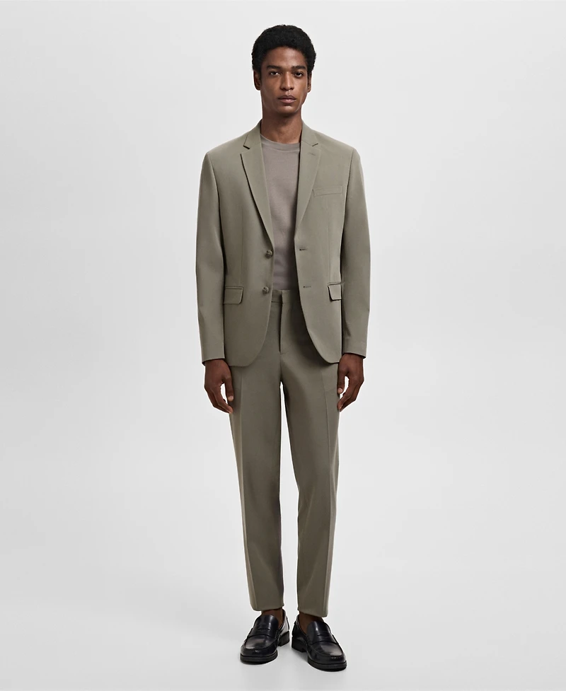 Mango Men's Stretch Fabric Super Slim-Fit Suit Pants