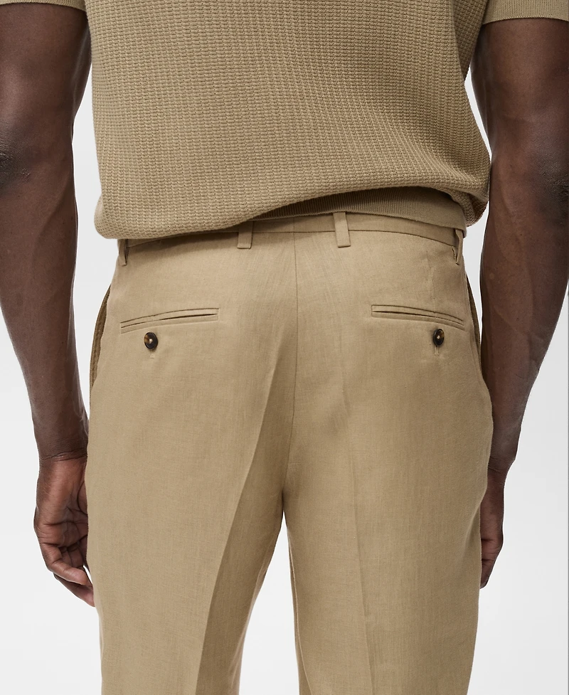 Mango Men's Slim-Fit Linen Pants