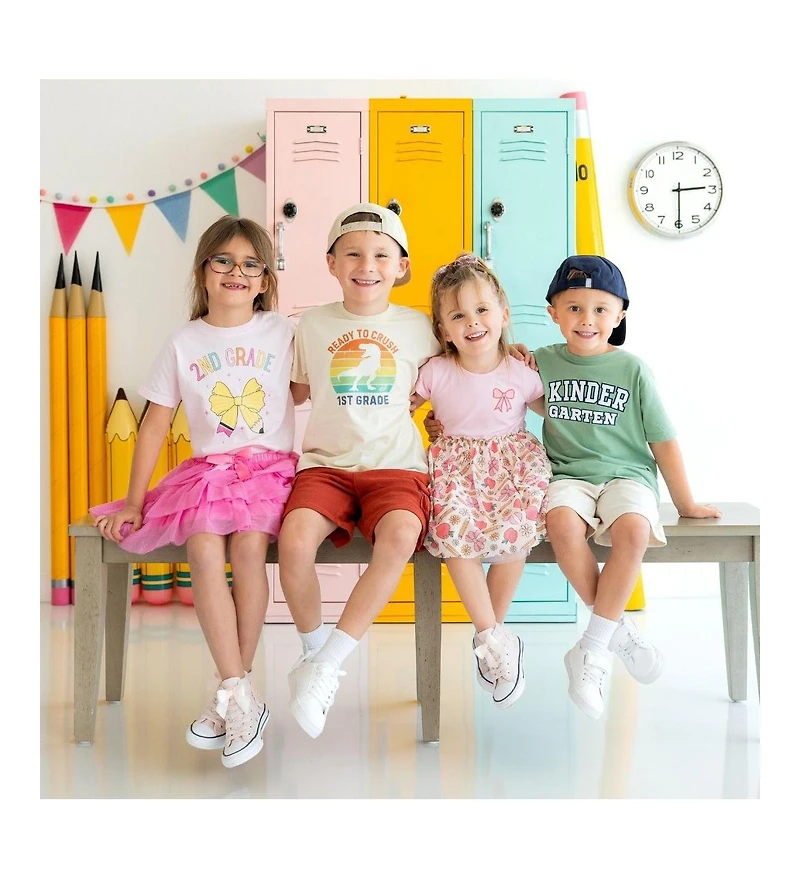 Sweet Wink Toddler Boys Kindergarten Varsity Short Sleeve T-Shirt