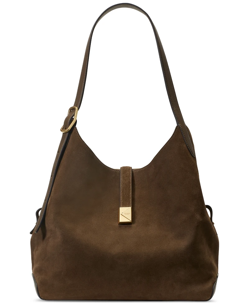 kate spade new york Deco Medium Pebbled Leather & Suede Shoulder Bag