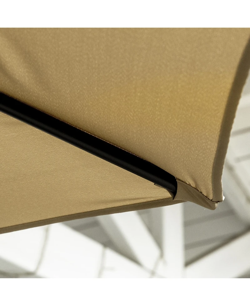 Outsunny 10' Cantilever Umbrella Offset Patio Umbrella w/ Cross Base,