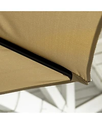 Outsunny 10' Cantilever Umbrella Offset Patio Umbrella w/ Cross Base,