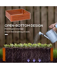 Outsunny 39" Raised Wall Garden Planet Beds for Flowers,