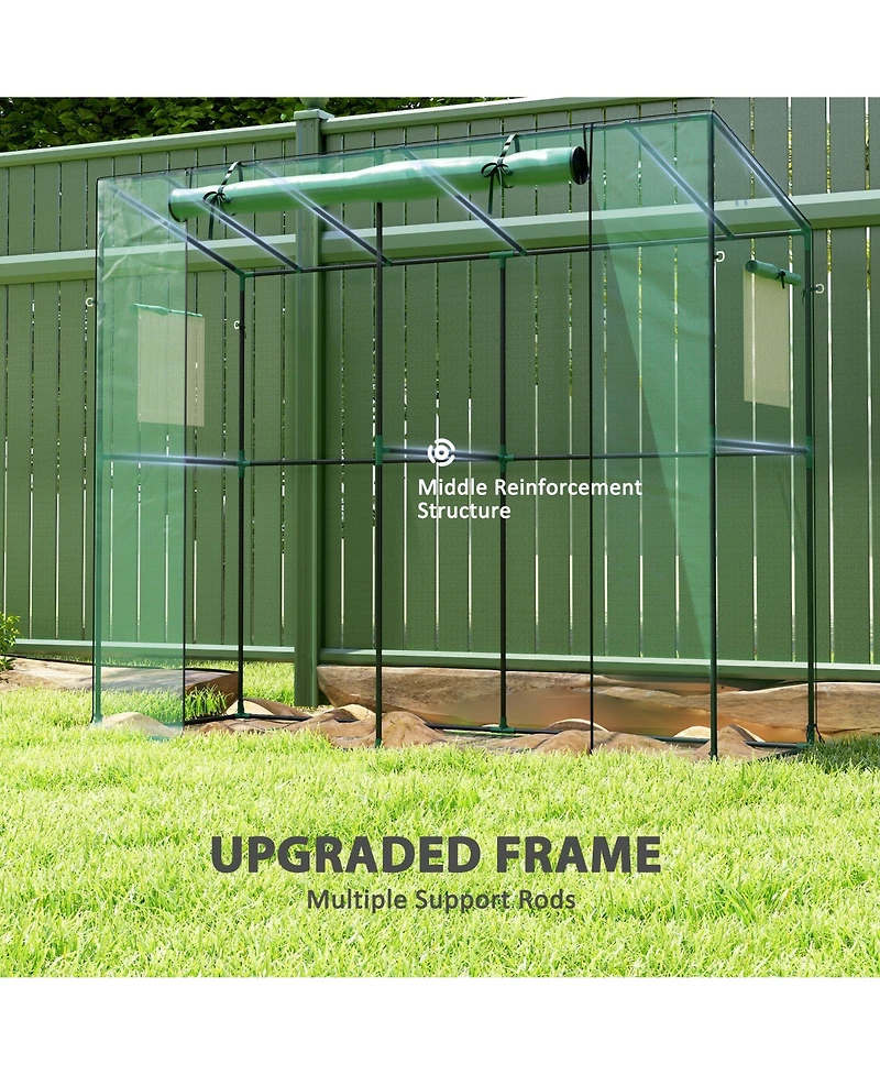 Outsunny Portable house Small House, 6.6' x 2.5' 5.6',