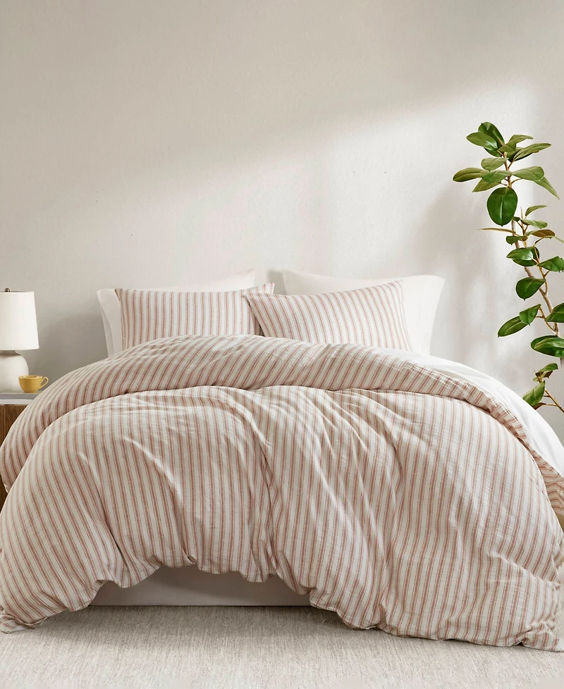 Madison Park Etta Striped 3-Pc. Duvet Cover Set