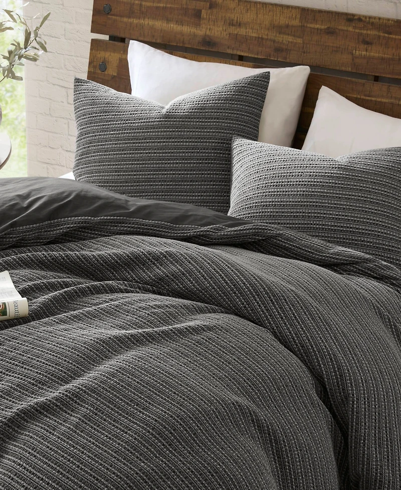 Woolrich Lyon Waffle Washed 3-Pc. Duvet Cover Set, King/California King