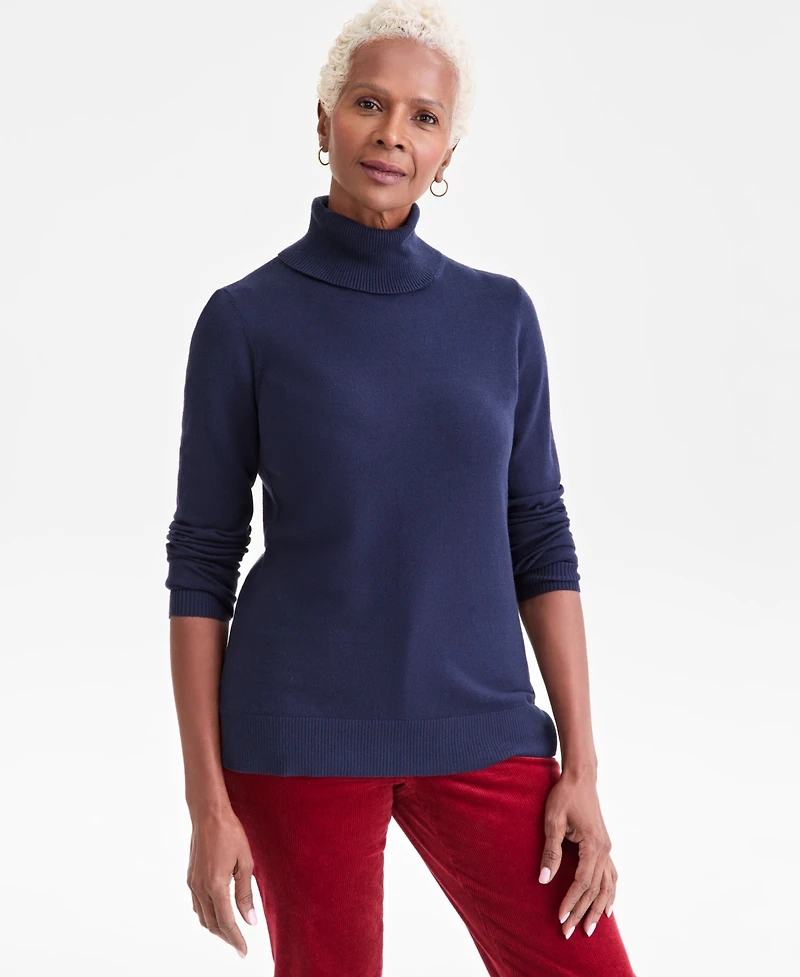 Style & Co Women's Long-Sleeve Turtleneck Sweater, Created for Macy's