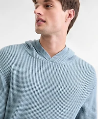Sun + Stone Men's Waffle-Knit Pullover Hoodie, Exclusively at Macy's