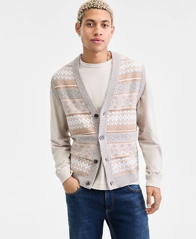 Sun + Stone Men's Fair Isle Sweater Vest, Macy's Exclusive