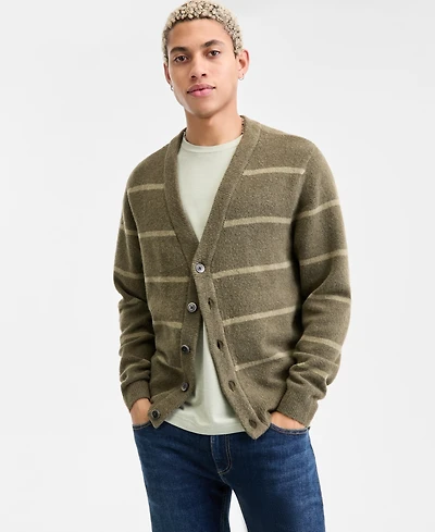 Sun + Stone Men's Long-Sleeve Scotty Stripe Cardigan, Macy's Exclusive