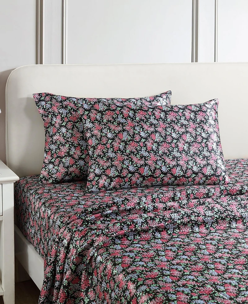 Closeout! Betsey Johnson Satin 3-Pc. Sheet Set, Twin