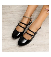 Berness Rosalie Double-Strap Mary Jane Flats