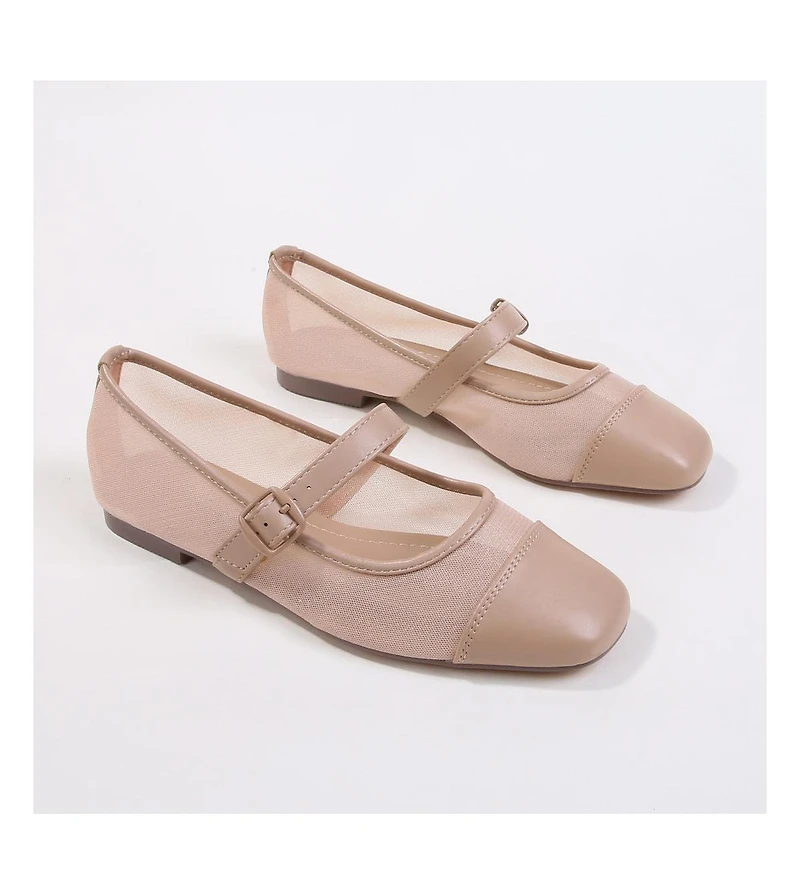 Berness Bona Mesh Mary Jane Flats