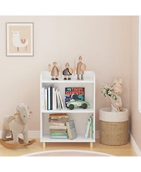 Cesicia Kids 3-Tier Bookcase, Children's Book Display, Bookshelf Toy Storage Cabinet Organizer for Children's Room, Playroom, Nursery
