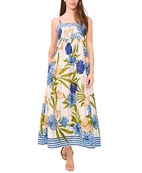 CeCe Women's Square Neck Spaghetti Strap Maxi Dress