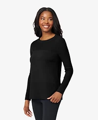 Melissa Paige Women's Boat Neck Ribbed Sweater