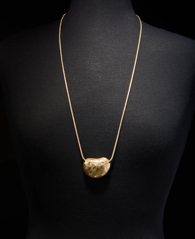 Style & Co Sculptural Nugget Pendant Necklace, 32" + 3" extender, Macy's Exclusive