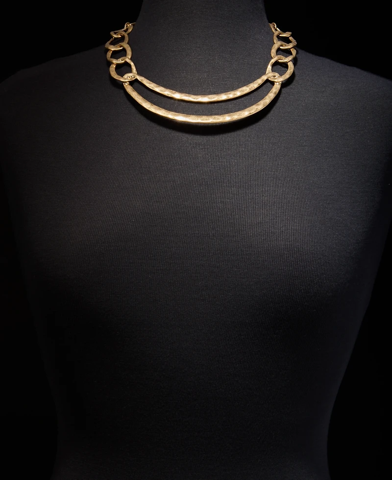 Style & Co Hammered Link Statement Necklace, 16" + 3" extender, Macy's Exclusive