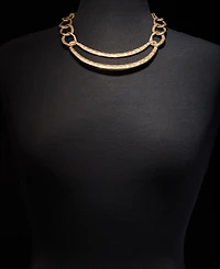 Style & Co Hammered Link Statement Necklace, 16" + 3" extender, Macy's Exclusive