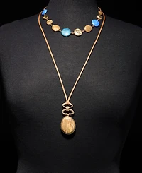 Style & Co Stone Layered Pendant Necklace, 18" + 3" extender, Macy's Exclusive