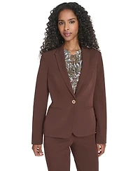 Tommy Hilfiger Women's Flex Solid Twill One Button Blazer