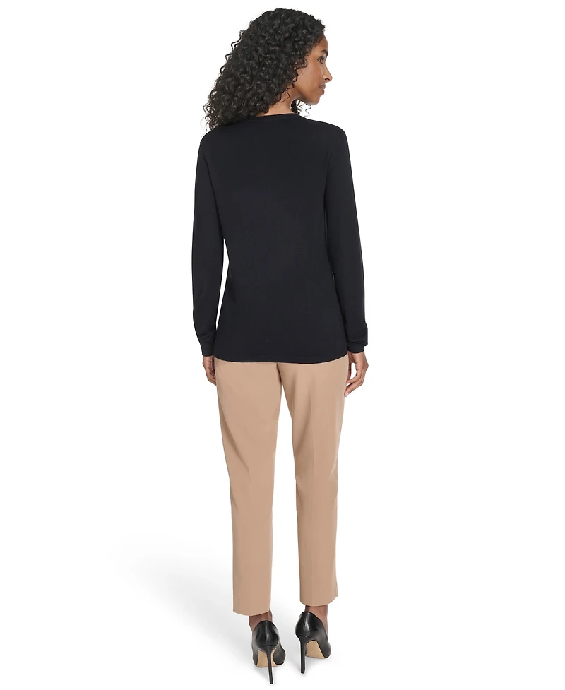 Tommy Hilfiger Women's V-Neck Cable Sweater
