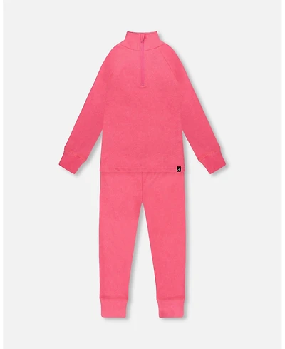 Deux par Girl Two-Piece Thermal Underwear Set Candy Pink - Toddler|Child