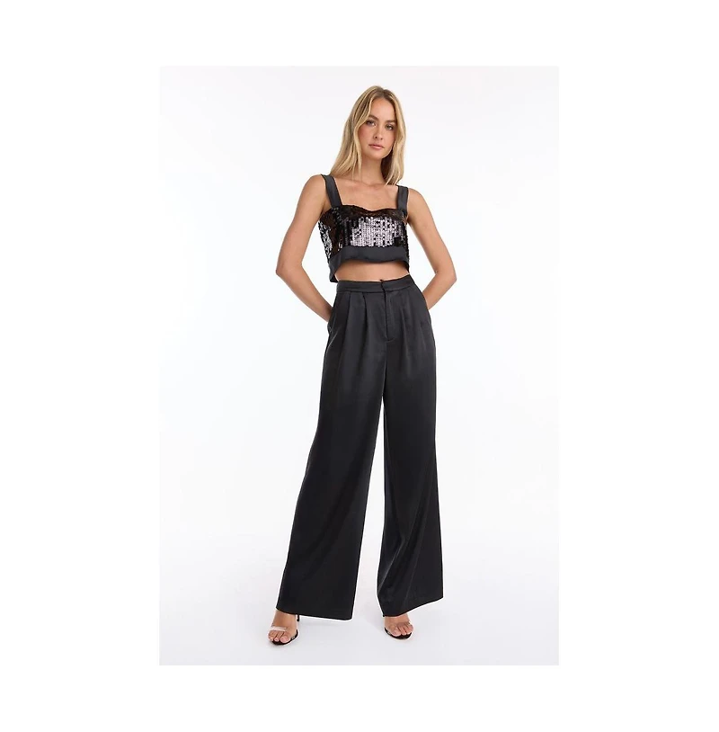 The Noli Shop Women's Zoey Sequin Crop Top