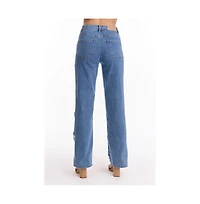 The Noli Shop Women's Kaia Pearl High Rise Jean