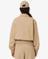Lacoste Usa Women's Logo Zip Polo Collar Jacket