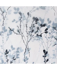 Kate Aurora 2 Piece Shabby Chic Cherry Blossom Designed Airy Sheer Rod Pocket & Back Tab Curtain Panels - 63 in. Long Hazelnut