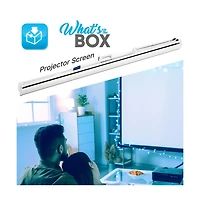 Pyle 72-inch Video Projector Screen, Easy Fold-Out & Roll-Up Projection Display, Tripod Stand Style