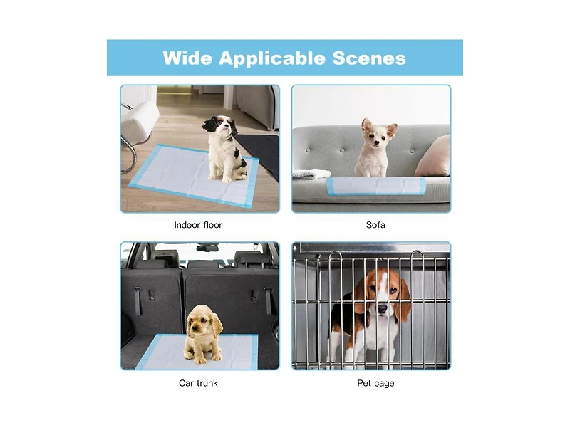Akiudex 200 pieces 24 x 24 inch pet wee piddle pad