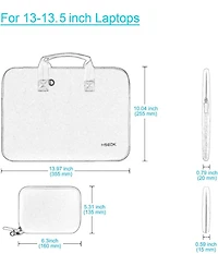 Acer Laptop Sleeve 13.3-14 inch Case with Small Pouch, Neoprene Computer Bag Compatible with MacBook Pro 14" M4/M3/M2/M1 2025-2021, Mac Air/Pro 1