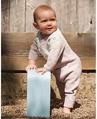 Deux par Baby Girl Jacquard Knitted Romper Keepsake Lilac