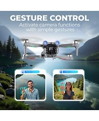 Contixo F21 Pro Foldable Drone with 4.3" Screen Remote, Obstacle Avoidance, Brushless Motors, 2 Batteries for Beginners