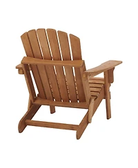 Flynama Oversize Wooden Outdoor Folding Adirondack Chair with Pre-Assembled BackRest & SeatBoard, Wood Patio Chair for Garden Backyard Porch Pool Deck