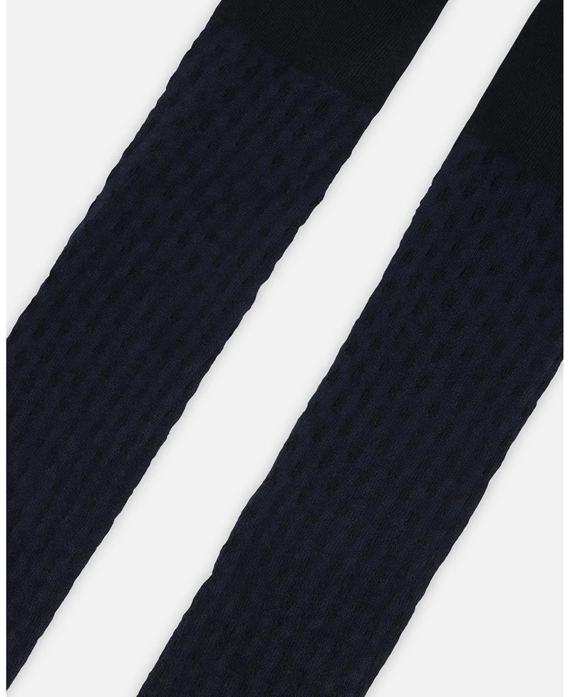 Deux par Girl Knit Tights Navy Blue - Toddler|Child