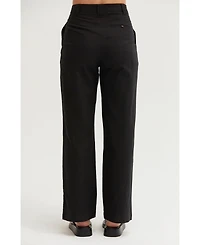Crescent Women's Erin Straight Leg Linen Trousers Success