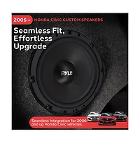 Pyle Two-Way Component Speaker Systems, 6.5'' for 2006-Up Honda Civic, 300 Watts, 4 Ohm Impedance (Pair)