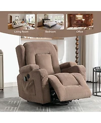 Power Lift Recliner Chair Recliners for Elderly with Heat and Massage Recliner Chair for Living Room with Infinite Position and Side Pocket,Usb Charge