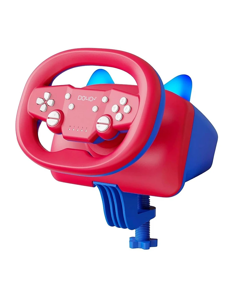 Nbcp Gaming Racing Wheel, Wireless Steering Wheel for Nintendo Switch, Pc, PS4/PS3, iOS, Android - Vibration, Led Lights, Adjustable Sensitivity