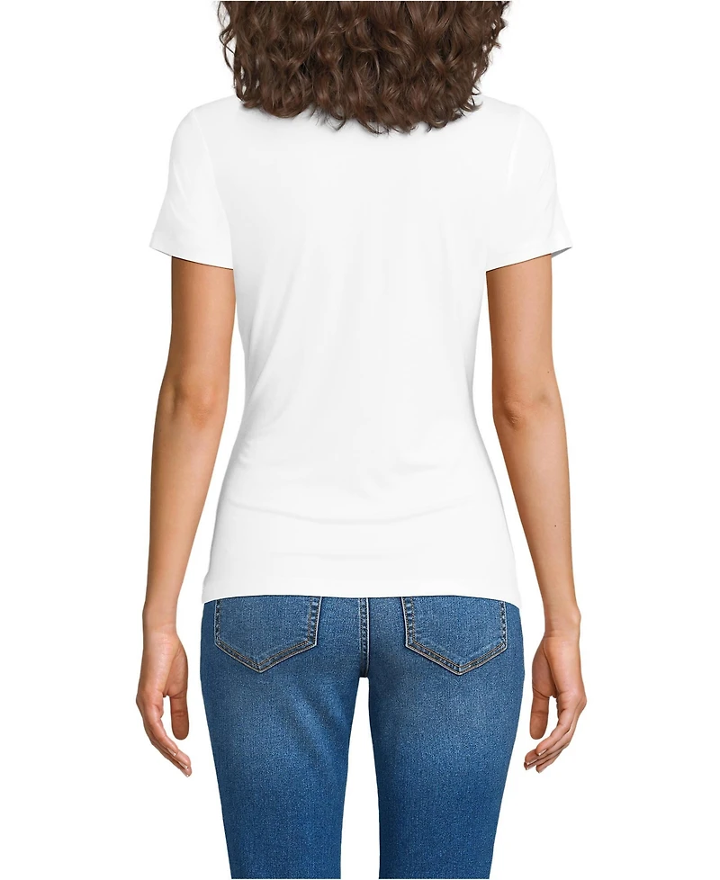 Lands' End Women's Short Sleeve Cooling Crew Neck T-Shirt