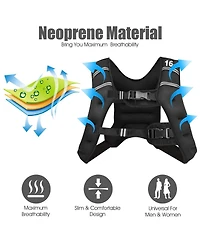 Training Weight Vest Workout Equipment with Adjustable Buckles and Mesh Bag