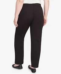 Alfred Dunner Women's Ribbed Knit Short Length Pants