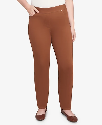 Alfred Dunner Women's Mount Laurel Allure Front Pocket Medium Length Pants